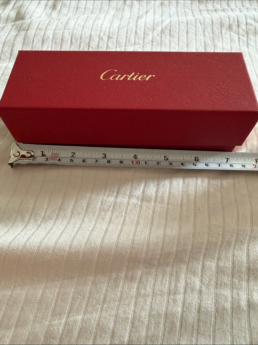Cartier Sunglasses Red Box with Gold Logo New